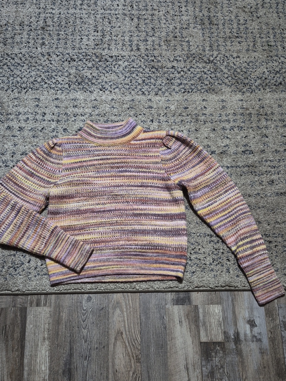 Rachel Zoe Pastel Striped Cowl Neck Sweater